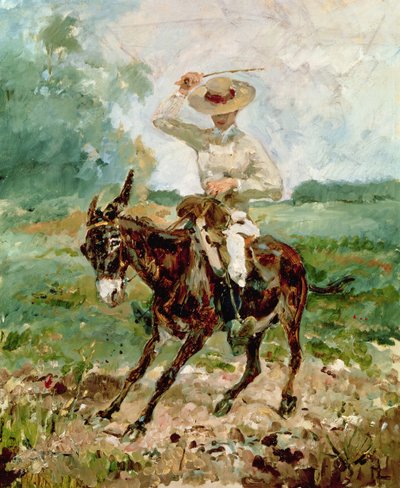 Raoul Tapie de Celeyran (1868-1937) on a Donkey by Henri de Toulouse Lautrec